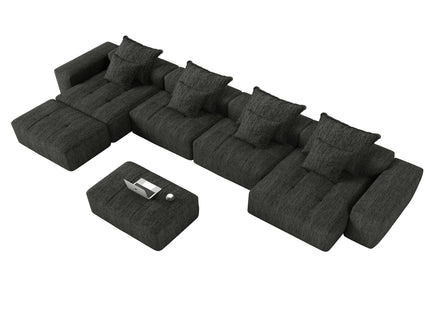 Modern Oversized Diy Combination Modular Sectional Sofa With Pillows