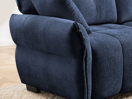 Sofa Set With Ottoman And Pillows, Textured, High Resilience Cushions