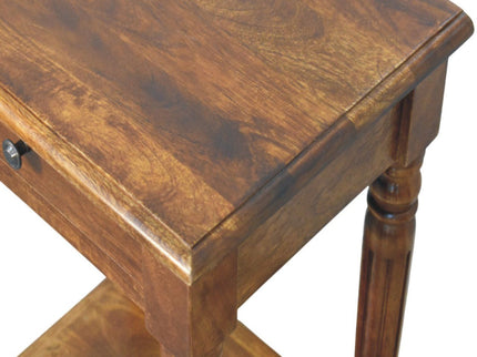 Turned Legs Drawer Table