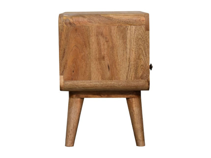 Mini Curved Media Unit - Oak