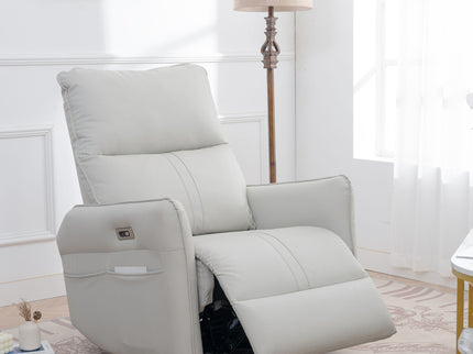 29.92" 270 Power Swivel Rocker Recliner Chair, Electric Glider Reclining Sofa With USB Ports, Power Swivel Glider, Rocking Chair Nursery Recliners For Living Room Bedroom