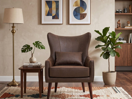 Leisure Chair With Curved Backrest