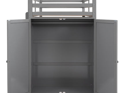 Loft Bed With Drawers, Desk, And Wardrobe