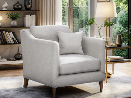 Chair With High Track Arms - Beige