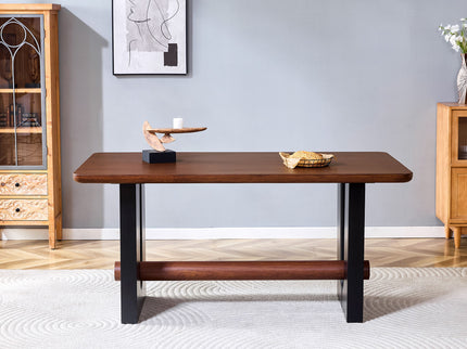Compact Dining Table - Walnut / Black