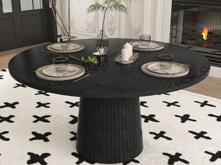 Round Dining Table With Strip Base