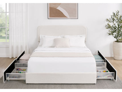 Liv - Patented With Drawers Upholstered Storage Platform Bed