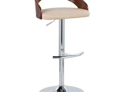 Grotto - Contemporary Adjustable Barstool & Swivel With Rounded T Footrest (Set of 2)