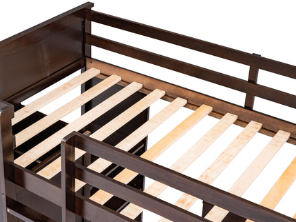 Loft Bed With A Stand Alone Bed, Shelves, Desk, And Wardrobe