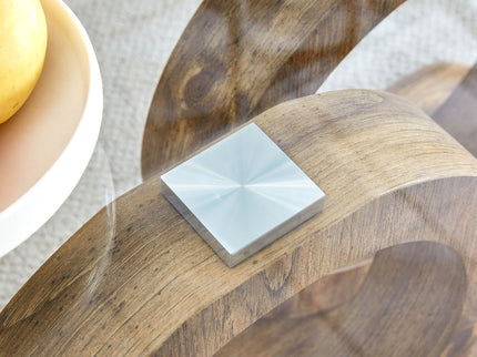 Contemporary Style Glass Top Coffee Table