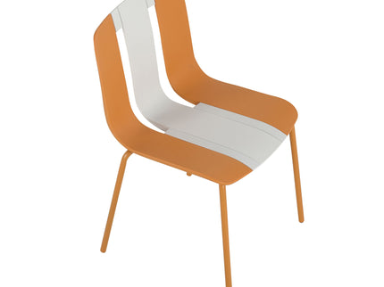 Modern Striped Blocking Single Chairs, Waterproof And Fade Resistant (Set of 4)