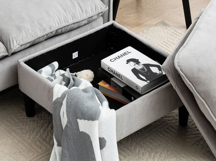Convertible Combination Sofa With Footstools With Storage