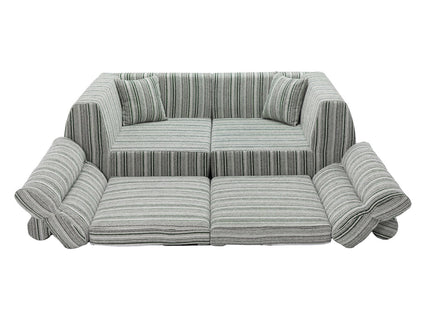 3 Seater, Couch With Throw Pillows For Living Room