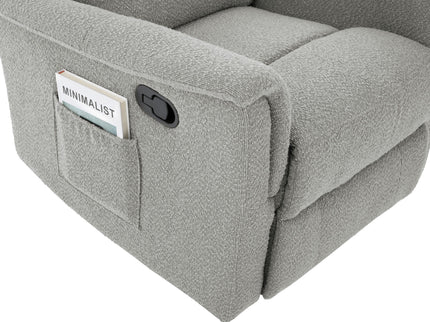 Manual Recliner Chair With 8 Point Massage And Swivel Function