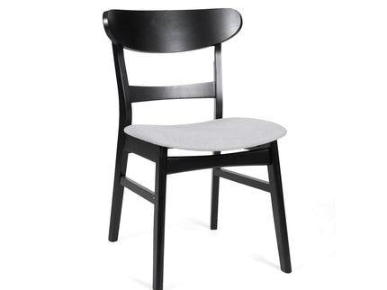 Mid Century Dining Chairs With Cushioned Seats And Wood Frame (Set of 2)
