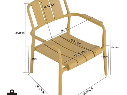 3 Piece Indoor / Outdoor Leisure Table And Chair Set