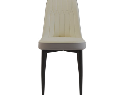 Modern Dining Chair With Cushions And Metal Legs
