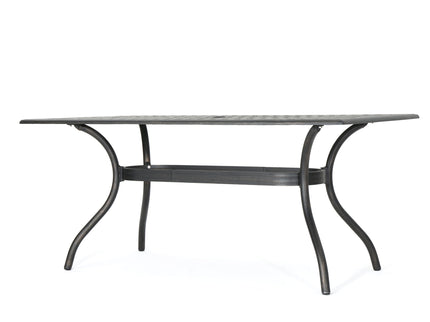 Enchantia - Outdoor Rectangular Dining Table With Weave Tabletop And Flared Legs - Copper