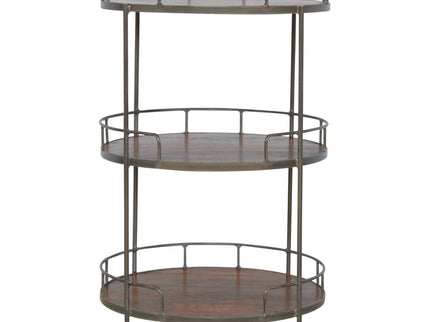 Round Butler Tray Table - Chestnut