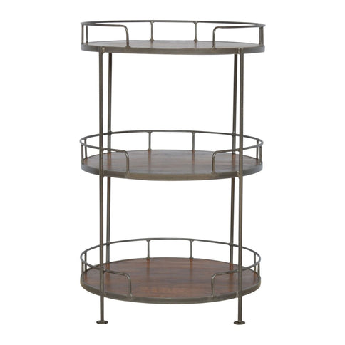 Round Butler Tray Table - Chestnut