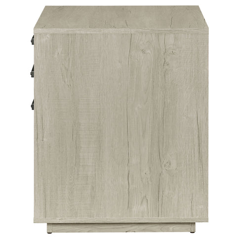 Loomis - 3 Drawer Home Office File Cabinet - White / Gray