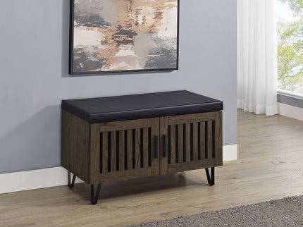 Clackamas - 2 Door Storage Bench With Padded Seat