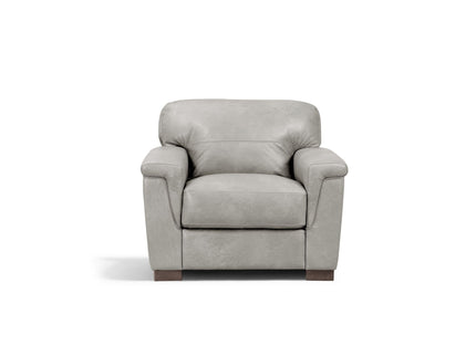 Cornelia - Leather Chair - Gray