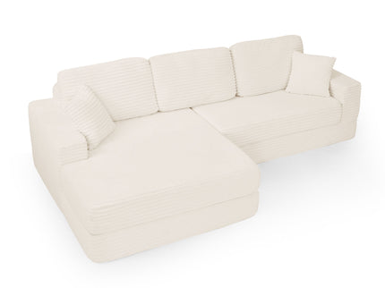 Modern Minimalist L Shape Modular Sectional Sofa, Couch