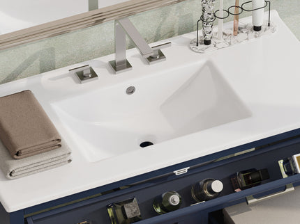Bathroom Vanity With Ceramic Sink, Tip Out Tray & 2 Full Extension Drawers