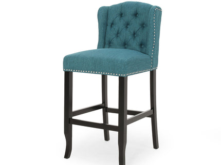 Vienna - Contemporary Fabric Tufted Wingback Counter Stools (Set of 2)