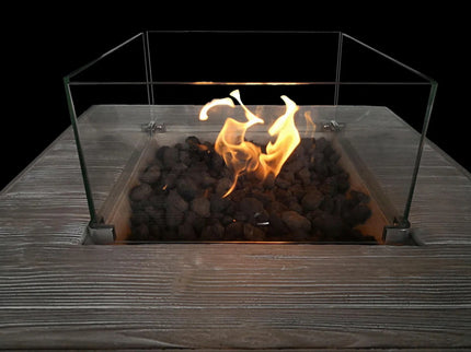Reinforced Propane Fire Pit Table - Black / Gray