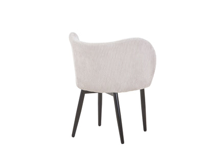 Dining Chair With Curved Padded Back (Set of 2) - Gray