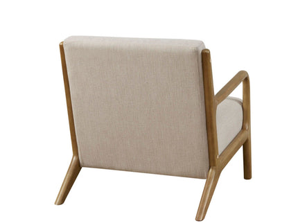 Mid-Century Style Lounge Chair With Upholstered Seat