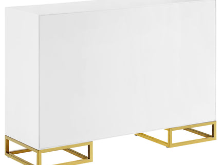 Synchrony - 2 Door Accent Cabinet With Art Deco Trim - White