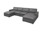 Dark Gray / 3 Pc. Sectional Sofa, 2 Ottomans