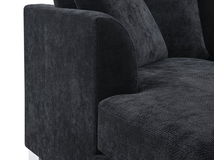 Modern Cloud Sectional Sofa L Shaped Luxury Couch Set With 2 Free Pillows 4 Seat With Oversized Chaise