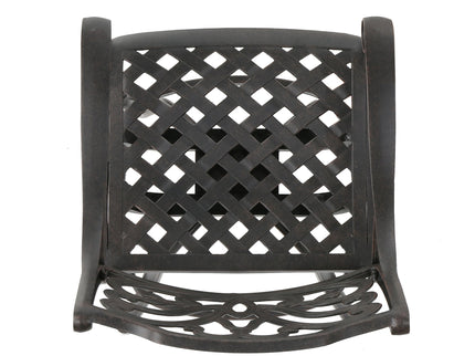 Outdoor Cast Aluminum Swivel Bar Stool With Scrolled Arms - Bronze