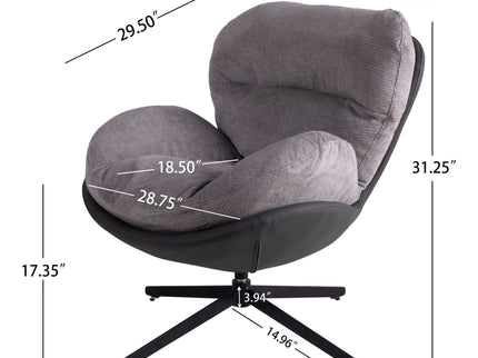 360° Swivel Office Chair, No Wheels