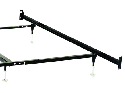 Adams - Queen / Eastern King Bolt On Bed Frame With Reinforced Center Beam, Adjustable Legs - Black