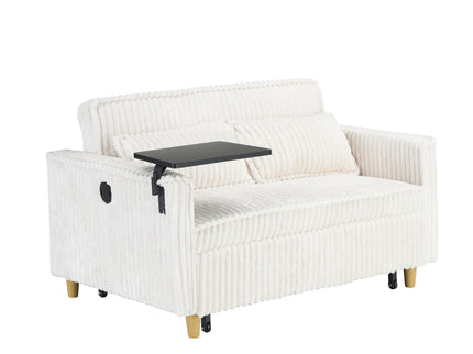 Pull Out Sofa With Movable Tabletop And USB Ports