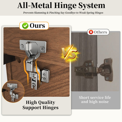 Flip-Top Round Coffee Table With Storage - Brown