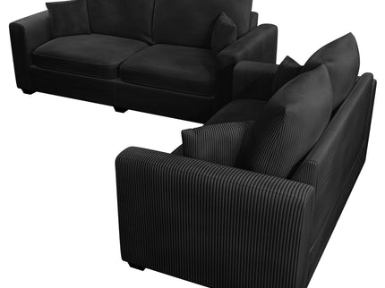 2 Piece Contemporary Style Sofa Set With Matching Pillows