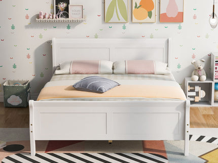Platform Bed Frame Mattress Foundation Sleigh Bed With Headboard / Footboard / Wood Slat Suppor