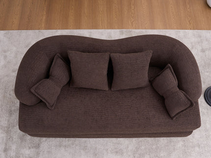 Foldable Sofa Bed, Boneless Couch Convertible Sleeper With 4 Pillows