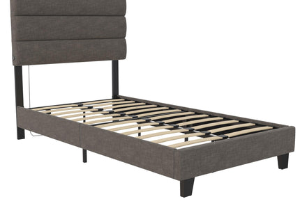 Paloma - Twin Bed With Dual USB Port - Linen