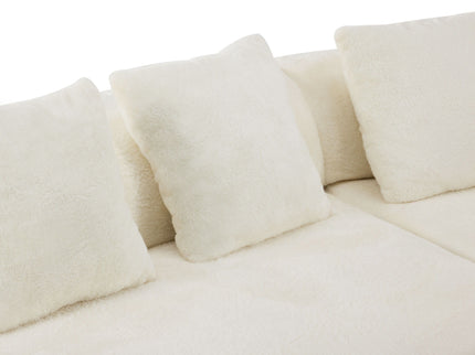 Modern Curved Sofa With Pillows