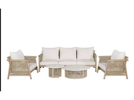 Zira - 5 Piece Patio Sofa Set - Beige