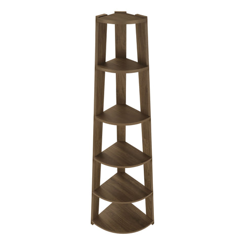 Bookshelf, Bookcase, Etagere, Corner, 5 Tier, For Office, Contemporary & Modern