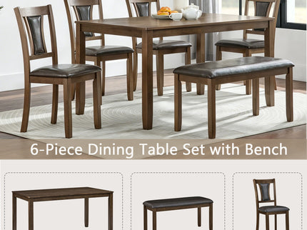 Modern Dining Table Set With Upholstered Chairs