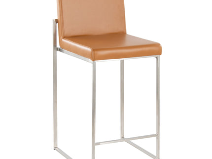 Fuji - Contemporary High Back Barstool (Set of 2)